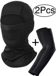 Balaclava Mask + Ice Sleeves, Men's Women's Soccer Ski Mask, Lightweight Sheath, Hat, UV Protector For Riding