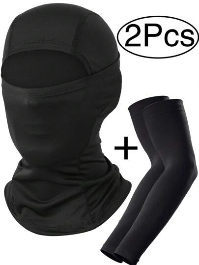 Pasamontañas + Mangas de hielo, Máscara de esquí para hombres y mujeres, Funda ligera, Gorro, Protector UV para montar