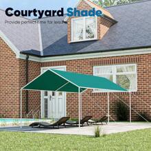 Quictent 10x20 Ft Heavy Duty Carport Canopy Gaanized Car Tent Outdoor Garage Boat Shelter  Reinforced Structure, No Sidewall - Green