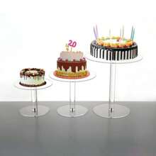 Transparent Acrylic Round Cake Stand, Transparent Cupcake Stand, Dessert Cupcake, Pastry Candy Display Rack, Suitable For Dessert Table, Birthday Party, Wedding Event - Transparent - View 3
