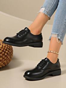 Women's Lace-Up Oxford Vintage Leather Shoes