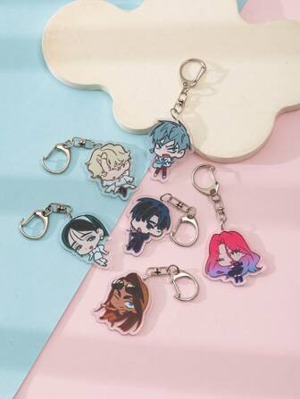 1 Pc Acrylic Cute Cartoon Rock Band Series Alien Stage&Ivan Till Cartoon Character Style Theme Keychain Pendant Backpack Ornament/Bag Accessories/School Bag Accessories/Purse Pendant/Friend's Gifts Car Accessories Bag Charm Goth Y2k Christmas