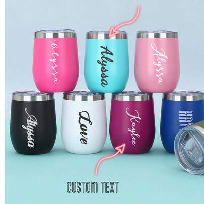 1Pc 12Oz Customized Egg Shell Shaped Stainless Steel Double Wall Vacuum Insulated Mug, Suitable For Breakfast Milk, Coffee, Insulated Tumbler With Straw, 340Ml Personalized Gift, Multi-Functional, Ornamental, Reusable, Stainless, Exquisite, Stylish, High-Quality, Colorful, Custom, Personalized, Ideal Gifts For Him, Ideal Gifts For Her, Boyfriend, Dad, Girlfriend ,Travel Organizer