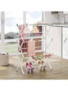 Un séchoir à linge sans installation en une seconde, sur pied, pour balcon, séchage de couettes, refroidissement domestique, séchoir à linge télescopique, pliable, épais, simple, pour chambre à coucher