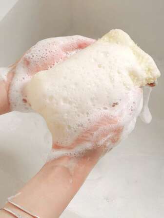 1/2/3/4/5 piezas Esponja de baño multifuncional, se puede usar para baño de burbujas, gel de ducha, limpieza facial y espumado de jabón, bolsa de almacenamiento de accesorios de baño vuelta al cole
