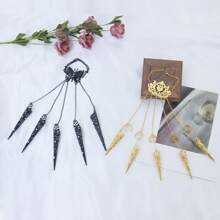 1pc Unique Rhinestone Inlaid Nail Bracelet, Royal Court Maiden Finger/Hand Decor Jewelry For Belly Dance Performance - Multicolor - View 6