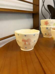 1 pièce Tasse à café/lait/jus/dessert en céramique asymétrique avec poignée mignonne, style Ins, idéale pour le petit-déjeuner, le thé de l'après-midi, ou comme cadeau pour la famille et les amis.