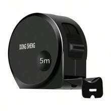 1pc New Black And Gold Steel Tape Measure With Reinforced & Anti-Wear & Anti-Fall Ruler Box - Black - View 3