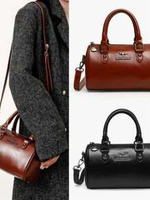 Beautiful Women Shoulder Bag Fashion High Quality Soft Leather Stylish Elegant - 黑色 - 查看 2