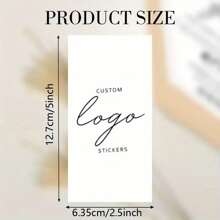 [Personnalisé] Autocollants de logo personnalisés, 2,5 x 5,0 pouces, sceaux de boîte-cadeau de logo personnalisés, autocollants en boîte, étiquettes d'emballage modifiables, sceaux d'emballage, sceaux de logo personnalisés, autocollants décoratifs pour sacs cadeaux (résistants aux UV et à l'eau) - Multicolore - Voir 3
