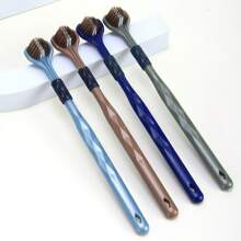 1pc 5pcs/Pack Triple-Headed Cat/Dog Lover Gift And Dog/Cat Mom Love Pet Toothbrush, Newest 2025 Model For Cleaning Different Cat/Dog Lover Gift And Dog/Cat Mom Love Pets' Teeth - Multicolor - View 4