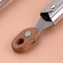 Wooden Kitchen Cooking Tongs, With Wooden & Stainless Steel Anti-Spill Walnut Salad Tongs, BBQ Tongs - Coffee Brown - View 4