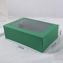 Zestaw 6 widocznych składanych pudełek prezentowych na wesela, Boże Narodzenie, Nowy Rok, festiwale, imprezy, pamiątki, pudełka do pakowania prezentów, wiele kolorów do wyboru, cukierki do pieczenia, ciastka, pączki, widoczne pudełka na ciasteczka, pudełka na cukierki, Boże Narodzenie