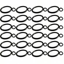 Anillos para cortinas de metal de 1,5 pulgadas con agujeros, anillos para cortinas reforzados, ganchos, pinzas, aptos para varillas de cortinas, anillos/ojales de cortina de acero inoxidable