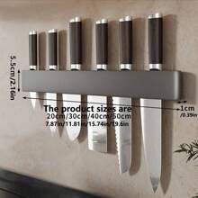 1pc Carbon Steel Wall-Mounted Knife Rack Organizer, Simple Knife Block Stand, Multi-Functional Kitchen Knife Holder - Multicolor - View 9
