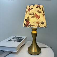 1pc LED Print Fabric Desk Lamp, USB Interface With 3 Color Adjustable Brightness, Suitable For Bedroom/Living Room/Study/Office, Can Also Be Used As Sleep Light, Energy Saving And Eye-Caring