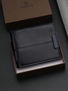 Portafoglio da uomo  nera di moda CarrKen - stile retrò, con più slot per carte, portamonete e slot per carta bancaria, regalo perfetto per il Capodanno cinese, San Valentino, vacanze primaverili/estive