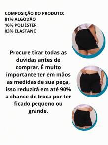 Bermudas Plus Size Sarja Preta Shorts Com Lycla (Elastano)