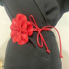 1 PC Women Big Flower Belt Handmade Bohemian Waistband Tassel Braid Belts Adjustable Woven Waist Rope Fashion Decorative Dress Accessories Halloween Halloween Summer, School Fall, Autumn, Halloween - Big Flower - View 12