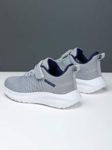 A Pair Four Seasons Shoes Kids Sports Shoes Boy Children's Sports Shoes Breathable Mesh Boys' Shoes Solid Color Fashionable And Versatile Kid Running Shoes, Lightweight And Comfortable Boys' Casual Shoes Mesh Boy Light Sneakers Young Boy Shoes Boys Hook And Loop Fastener Kids Runners