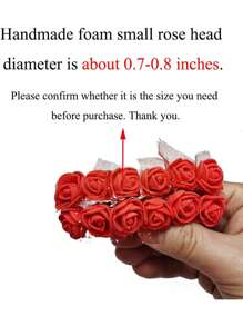 144pcs Artificial Mini Rose Mixed Color Paper Flowers, Handmade Small Flowers Crafts, Micro Flowers For Wedding Bouquet, Papercraft, DIY Scrapbooking Decor With Stems