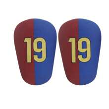 1 par de protectores mini de pierna para fútbol, diseño de alta calidad y reforzado, ultra ligeros mini, espinilleras pequeñas de fútbol, protectores de la pantorrilla