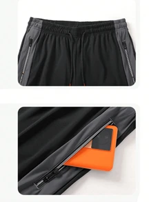 男士运动套装，夏季透气速干运动短袖T恤套装，轻便短袖衬衫，冰丝运动裤，适合运动、户外、跑步、健身、休闲装