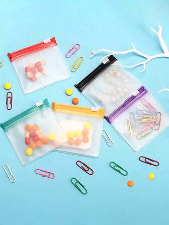 药丸袋，可重复使用的拉链药丸袋套装，药品收纳袋，多色自封，半透明药袋，带滑动锁的旅行药袋，用于装药丸和小物品，药袋，药品储存袋，药品收纳袋，急救包，急救包，旅行配件，旅行收纳袋，旅行必需品，旅行用品，旅行包，大学假期，邮轮，暑假，户外露营，徒步旅行，狩猎必备品