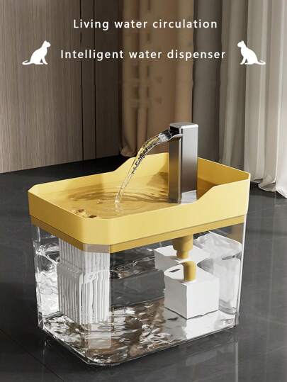 Distribuidor de água plug-in para amantes de gatos e mães de gatos, água potável inteligente para presente de amantes de gatos/cães e mães de cães/gatos adoram animais de estimação, circulação automática e boca que não molha, distribuidor de água potável para amantes de cães pequenos e mães de cães adoram atacado.