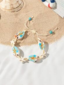 Stainless Steel Boho Seashell Charm Bracelet – Shein Inspired Design (DZ18464)