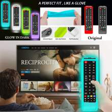 1 pièce Étui de protection pour la télécommande de Smart TV, compatible avec les modèles BN59-01199F, BN59-01301A, BN59-01315A, Housse de rechange universelle en silicone antidérapante avec cordon luminescent dans le noir, disponible en plusieurs couleurs