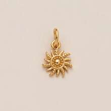1Pc 18K Gold Plated Cute Charm Pendants For DIY Jewelry, Cherry, Lemon, Moon, Sun, Bow, Zirconia Crystal, Y2K Aesthetic Necklace Accessories