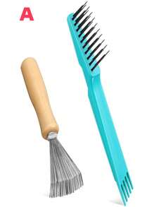 多件套 - 梳子清洁器。可清洁各种类型的梳子。刷头的弧形设计使其更容易钩出头发和头皮屑。它是每个家庭的必备物品。 - 彩色 - 查看 13