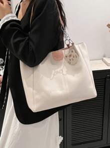 1pc Fashion High Capacity Commuter Versatile Tote Bag, Women's New Design Shoulder Bag 2025