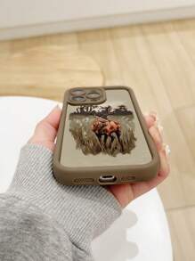 1 个卡通鹿图案 UV 涂漆防滑防摔哑光 TPU 手机壳，兼容 iPhone 16/16+/16Pro/16Pro Max、iPhone 15/15+/15Pro/15Pro Max、iPhone 14/14+/14Pro/14Pro Max、iPhone 13/13Pro/13Pro Max、iPhone 12/12Pro/12Pro Max、iPhone 11/11Pro Max、iPhone X/XS/XR/XS Max