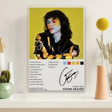 Framed Conan Gray 'Discover Paradise' Album Poster,   Canvas Wall Art Print - Vibrant Music-Themed Home Decor, Ideal Gift For Fans, Perfect For Room Accent