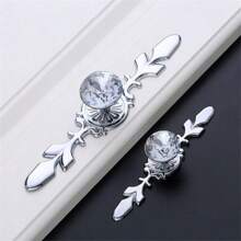 1 Pc Luxury Crystal Handles Zinc Alloy Single Hole Furniture Handle Cabinet Door Pulls Wardrobe Dresser Drawer Knobs Furniture Hardware