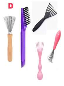 多件套 - 梳子清洁器。可清洁各种类型的梳子。刷头的弧形设计使其更容易钩出头发和头皮屑。它是每个家庭的必备物品。 - 彩色 - 查看 24