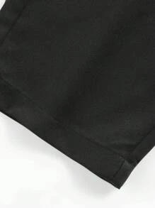Pantalones largos negros de trabajo para hombres con bolsillos con solapa, cordón ajustable en la cintura y pierna recta, un regalo perfecto para esposos, novios, ropa informal versátil para todas las estaciones.