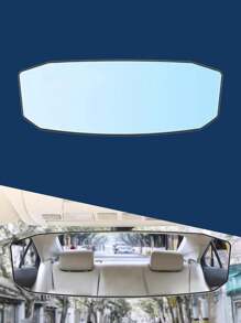 1个/2个装汽车广角后视镜曲面大视野内后视镜辅助后视镜，汽车广角后视镜，汽车倒车镜广角曲面镜，通用高清夹式全景后视镜 - 彩色 - 查看 6