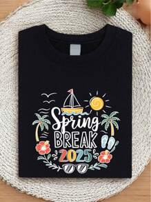 Spring Break 2025 Shirt, Beach Trip 2025 T-Shirt, Beach Vibes Tee, Family Matching Shirt, Vacation Gift, Gift For Friends, Spring Break 2025 Tee. SH-49