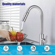 Modern Mono Kitchen Sink Mixer Tap With Pull-Out Swivel Spray Head And Single Lever Control - Default - View 8