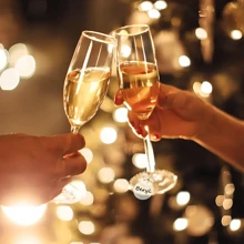 6/20 件酒杯挂饰酒杯标记酒杯挂饰酒杯识别器饮料标记酒杯标签适用于毕业派对、婚礼、独立日派对、生日酒会、户外、露营