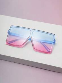 1 pieza cuadradas degradadas, montura de gafas de moda adecuada para uso diario, fiestas, festivales de música y viajes a la playa