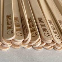 50/100/200pcs Custom Popsicle Stick Ice Cream Sticks Customized Birthday Party Decoration Logo Promotions Birthday Baby Name Cool One Laser Engraved - Multicolor - View 5