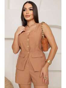 Tailoring Set Vest And Shorts Winter Fashion