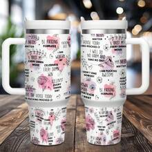 1 40 Oz Stainless Steel Tumbler Cup With Lid And Straw, Gift For Women And Moms, Incontain BPA , Suitable For Hot And Cold Beverages, Christmas, Thanksgiving, Valentine's Day, Mother's Day, Graduation Gifts. Perfect For Everyday Life, Home And Kitchen Use