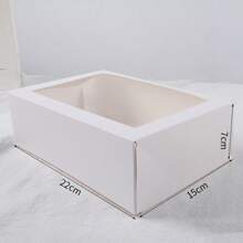 Zestaw 6 widocznych składanych pudełek prezentowych na wesela, Boże Narodzenie, Nowy Rok, festiwale, imprezy, pamiątki, pudełka do pakowania prezentów, wiele kolorów do wyboru, cukierki do pieczenia, ciastka, pączki, widoczne pudełka na ciasteczka, pudełka na cukierki, Boże Narodzenie