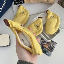 1buc mini geanta multifunctionala in forma de banana, mini geanta de depozitare, pentru depozitarea castilor, actului de identitate, geanta de depozitare pentru schimbare, cea mai buna zi de nastere, ziua indragostitilor, cadou de Craciun pentru femei/ea! - Multicolor - Vizualizare 3