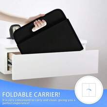 Cup Caddy Portable Drink Carrier Or Cans Reusable, 6-Cup Holder With Handle - 黑色 - 查看 5
